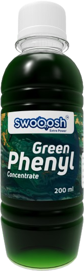 Swooosh Green Phenyl Concentrate bottle